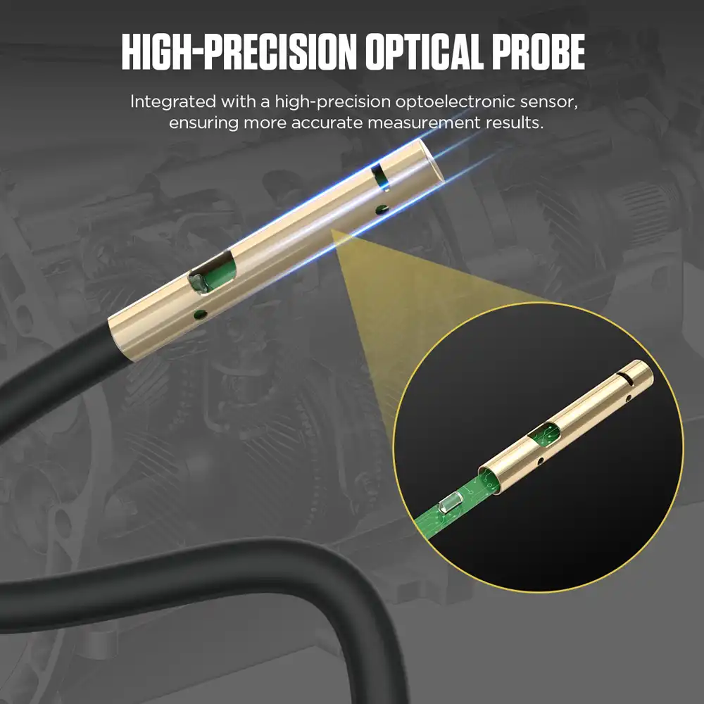 AUTOOL AS505 Digital Optical Transmission Fluid (ATF) Quality & Temperature Tester (800mm PTFE Probe · 2.8